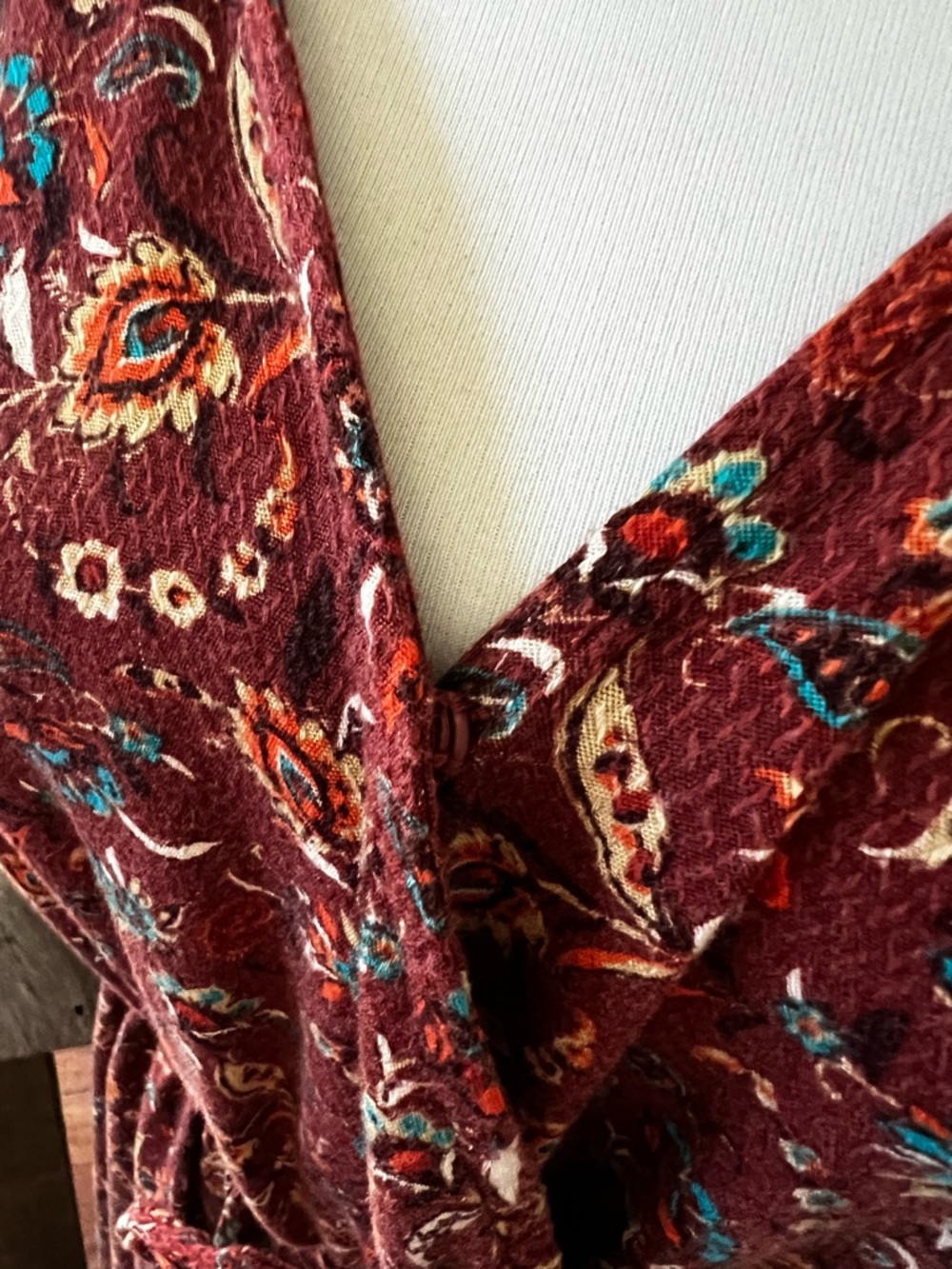 Knox Rose Rust Floral Wrap Maxi Dress - Picture 9 of 9